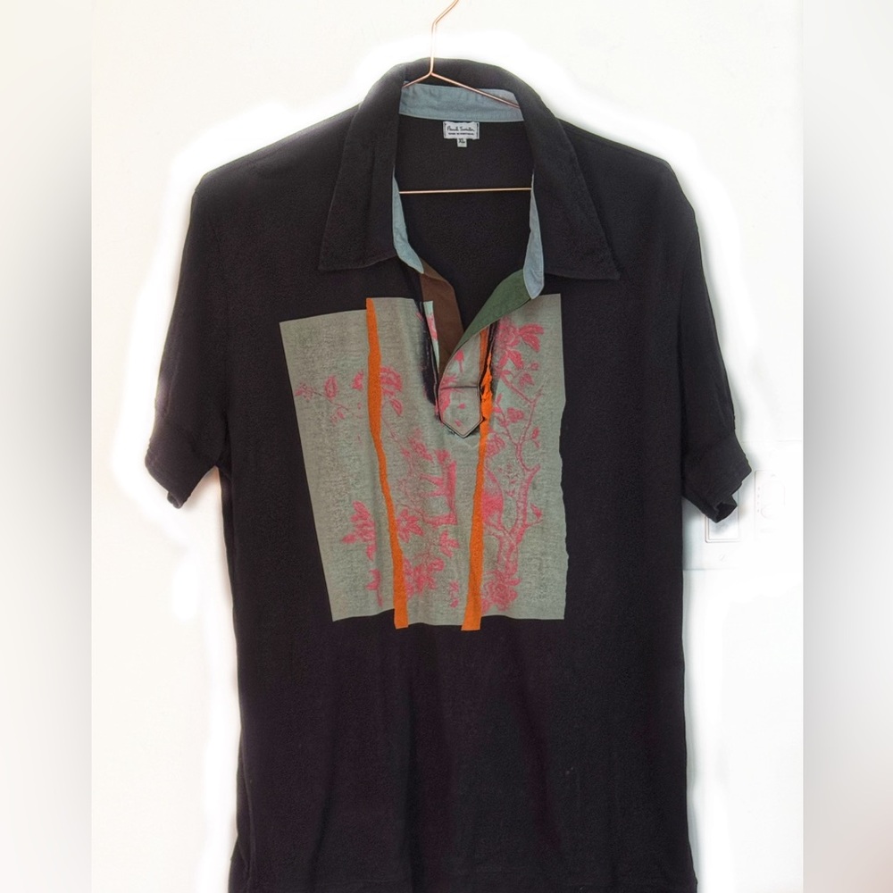 Vintage Black Paul Smith Polo Shirt, XL